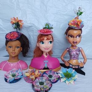 Mini pin On Flower Hat / Hair Pin Set